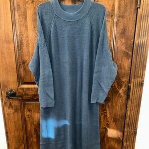 Free People Blue Knit Sweater Dress